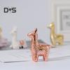 Mini Ceramic Animals Figurines Miniature Rabbit Cat Llama Pineapple Statue for Tabletop Mantel Desk Shelf Decor