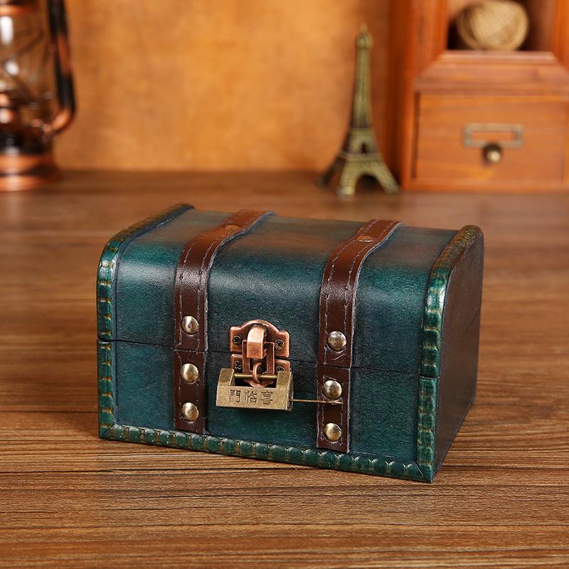Personalized Retro Wooden Jewelry Box for Necklaces and Earrings - Decorative Storage and Gift Packaging