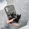 Angel Black Cat iPhone Case for 13, 14, 15 Pro Max, 16, 17 Pro - Cute Full Wrap Design