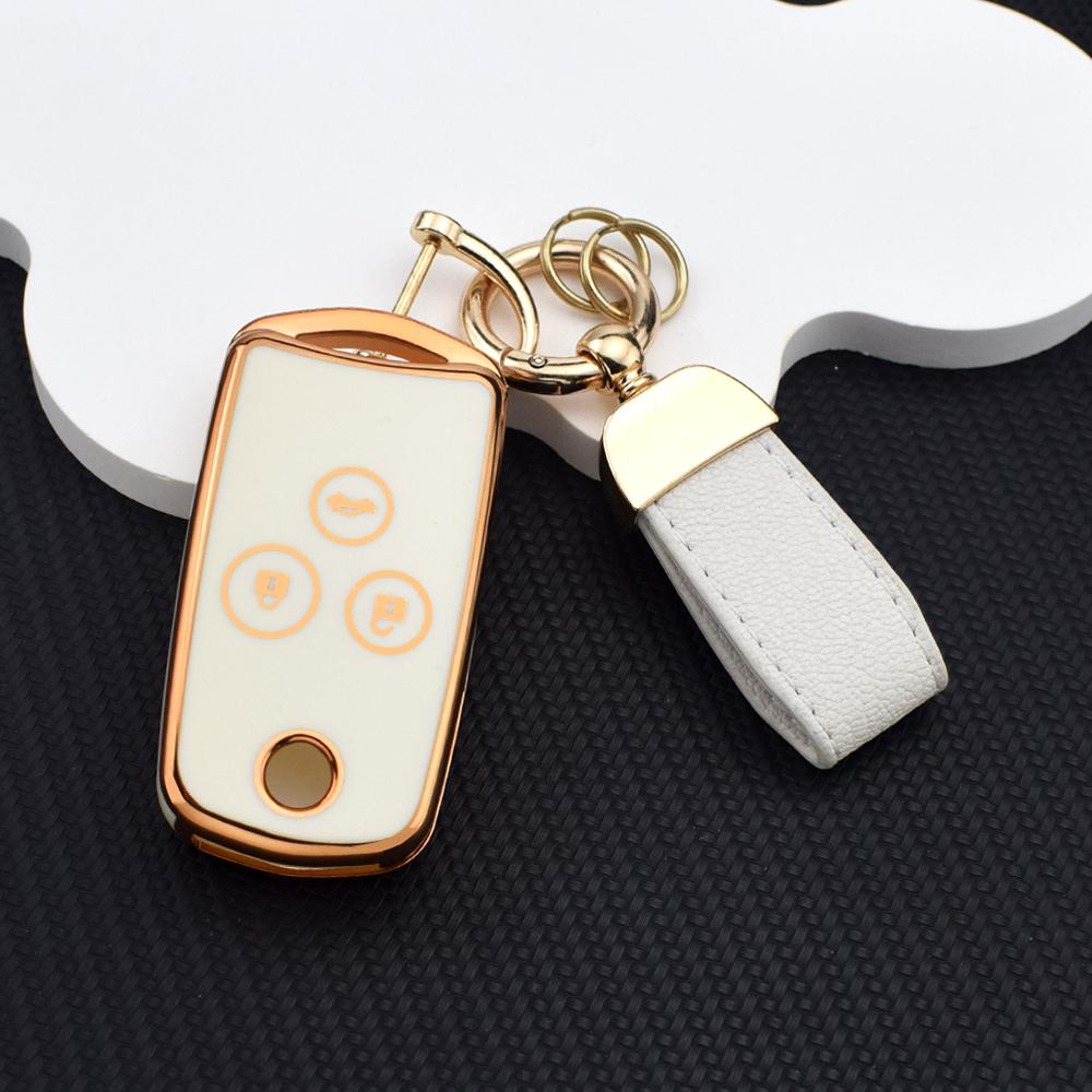 For Honda Acura 2/3 Button Flip Key Cover Shockproof TPU Case Fit For Civic Accord CR-V HR-V Odyssey TL TSX Key Holder Ring