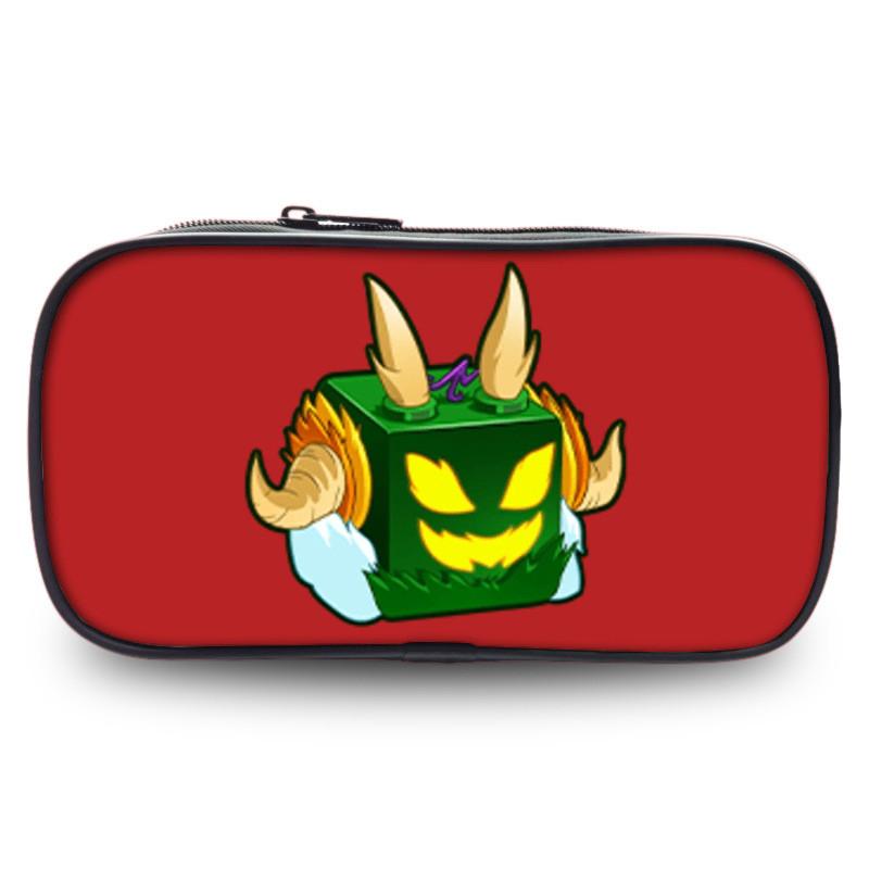 Durable Polyester Blox Fruits Roblox Pencil Case For Students With Large Capacity