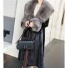 Imitation Mink Coat Women's Medium and Long Autumn and Winter Imitation Mink Fleece Fur High-end Large Fur Collar Coat New Large Size