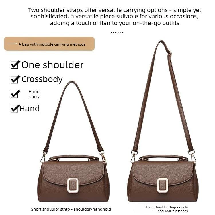 Lychee pattern metal lock handbag women's shoulder bag