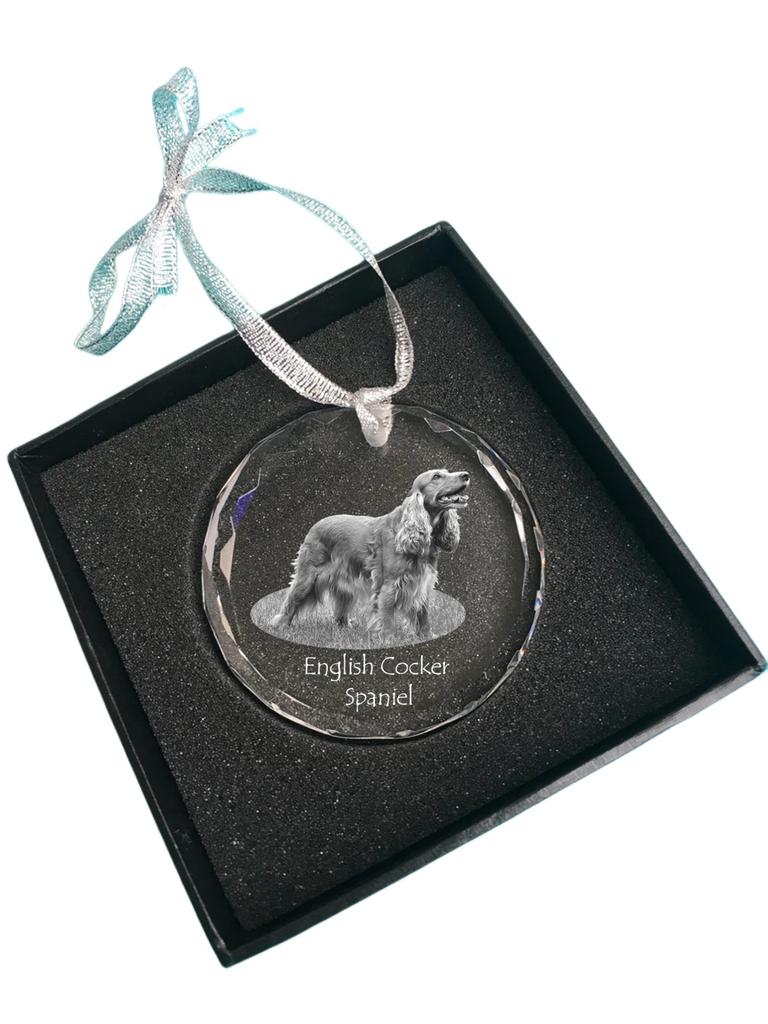 English Cocker Spaniel – Crystal bauble with a photo, dog photo in crystal | Art-Dog