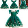 Christmas Princess Dress For Girls With Sleeveless Design For Holiday Party
