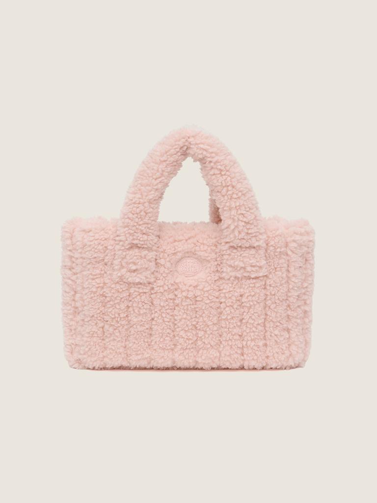 Sienne Shearing Bear Padding Bag (Baby Pink)