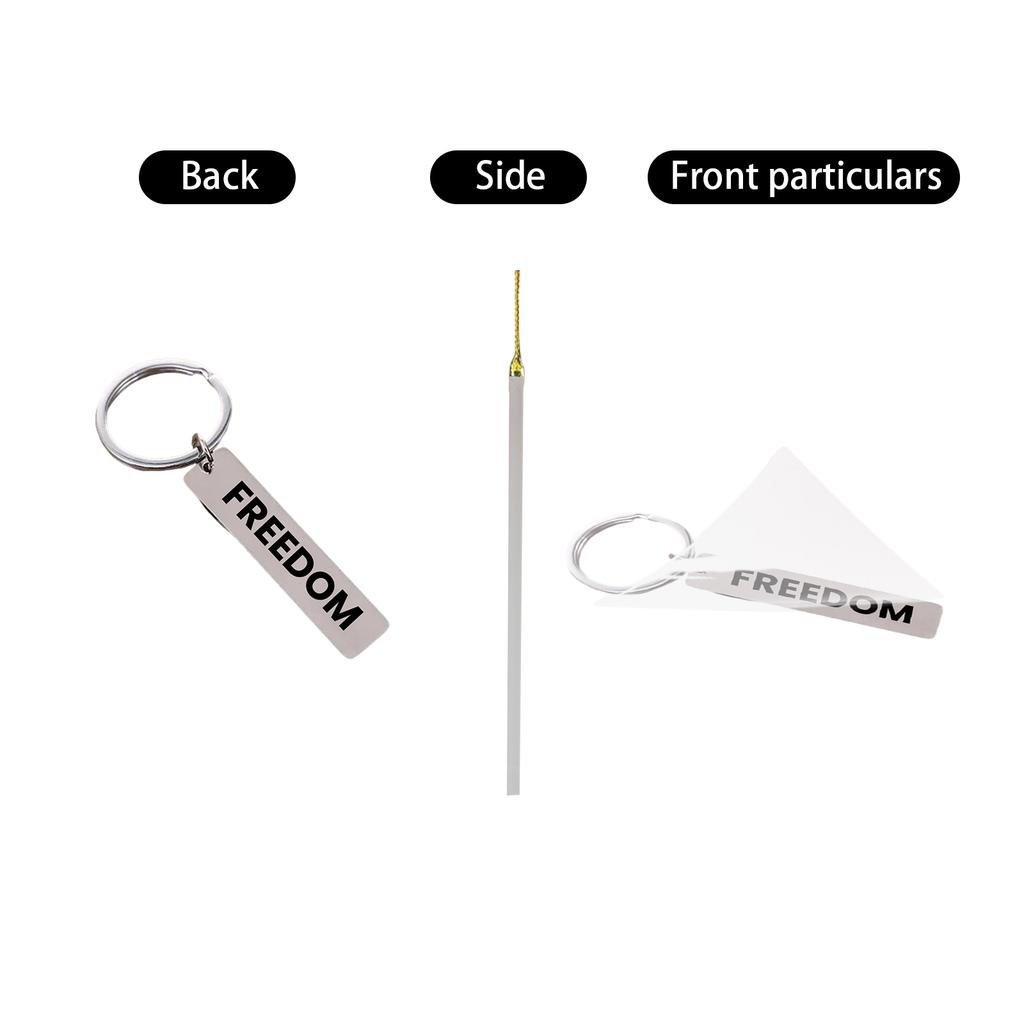 Stainless Steel Metal Keychain, Suitable For Both Men And Women. Freedoom