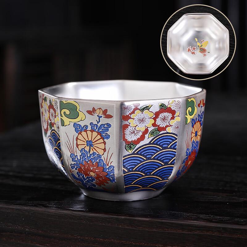 Hongyuetang Enamel Silver-Plated Ceramic Master Teacup