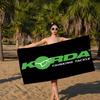 K-Korda Fishing Logo Microfiber Printed Beach Towel Mountain Climbing Yoga Beach Swimming Running Absorbent Soft Towel