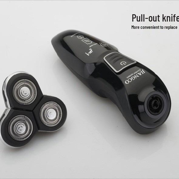 4D Washable Electric Shaver with Floating Three-Blade High-Power Razor