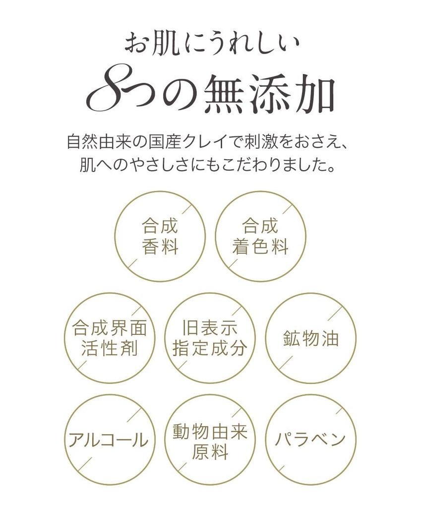 CLAYRY NEND Lab Face Lotion, 120ml Pump, Montmorillonite Clay Cosmetics, Made In Japan