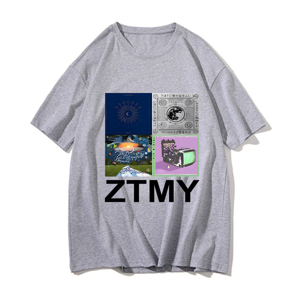 Zutomayo Albums Printing T-shirt Men and Women Couples Oversize Drop Shoulder Tide Short Sleeve Popular Loose Cotton Clothes