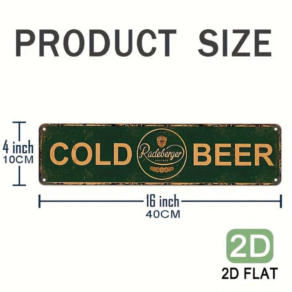 Retro Metal Wall Art for Home Office Beer Bar Decor