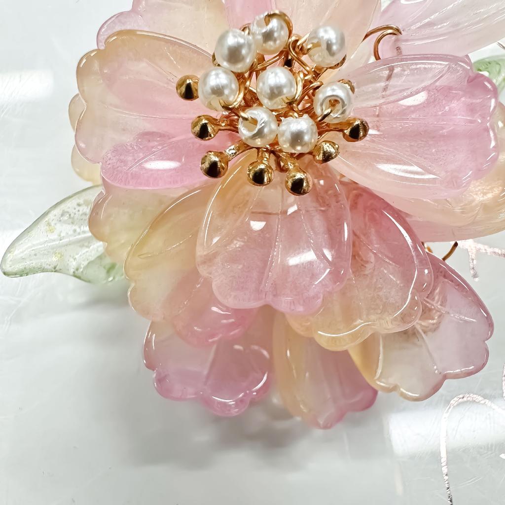 Antique And Beautiful Multi-Layer Lace Pearl Flower Handmade Diy Accessories Hanfu Cheongsam Hair Accessories Hairpin Accessories Decoration