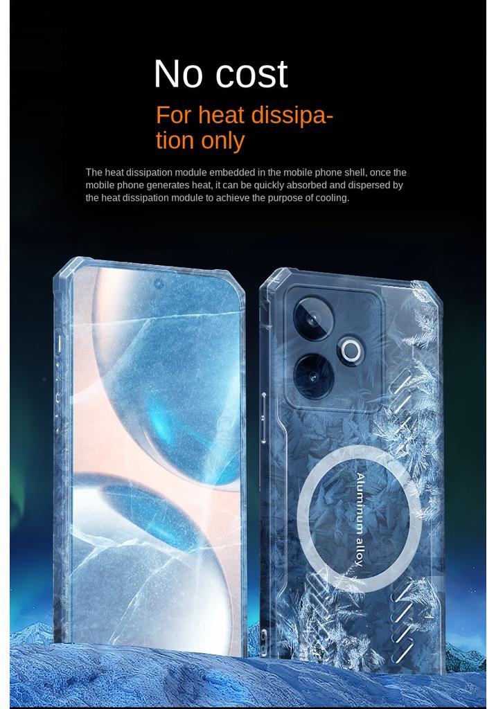 Für OPPO Realme GT 7 Hülle Harte Wärmeableitung Magnetische Schutz-Rückabdeckung Hülle Für Realme GT 7 Pro GT Neo 7 Handyhülle