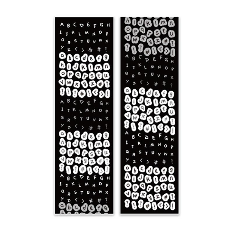 6Style1Roll/bag text elements die-cut tape for DIY handbook notebook glass bottle calendar decoration