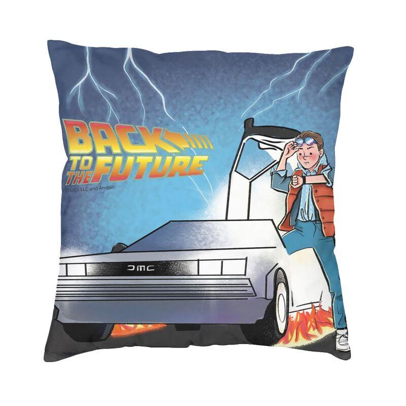 Back To The Future Cushion Covers Sofa Decoration 1980s Great Scott The Time Machine Square Throw Pillow Case 40x40