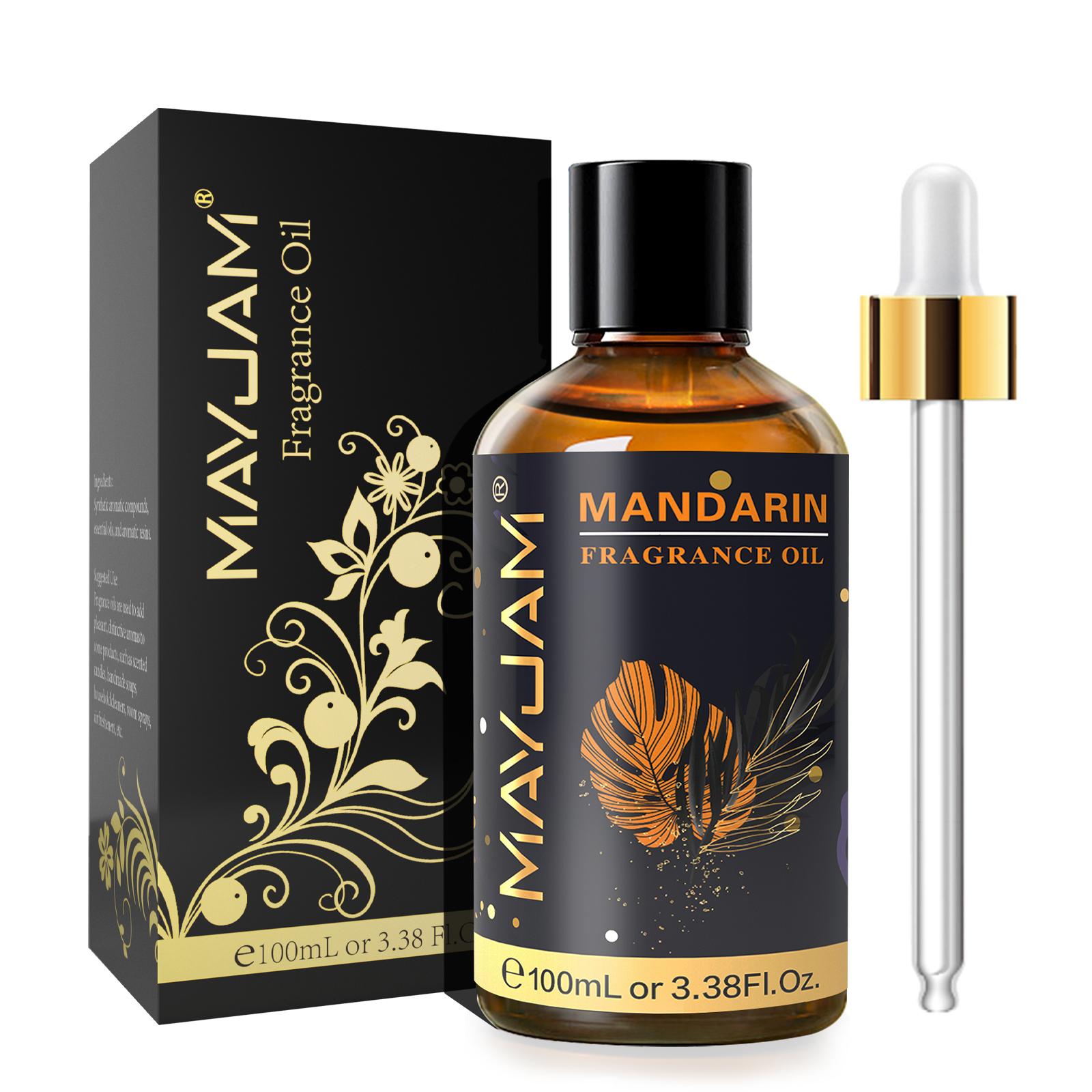 

MAYJAM 100ML/3.38FL.OZ Ароматні олії, Ефірні олії вишні, манго, кокоса та ванілі для ароматерапії Дифузори Спа Йога Мило Виготовлення свічок Mandarin