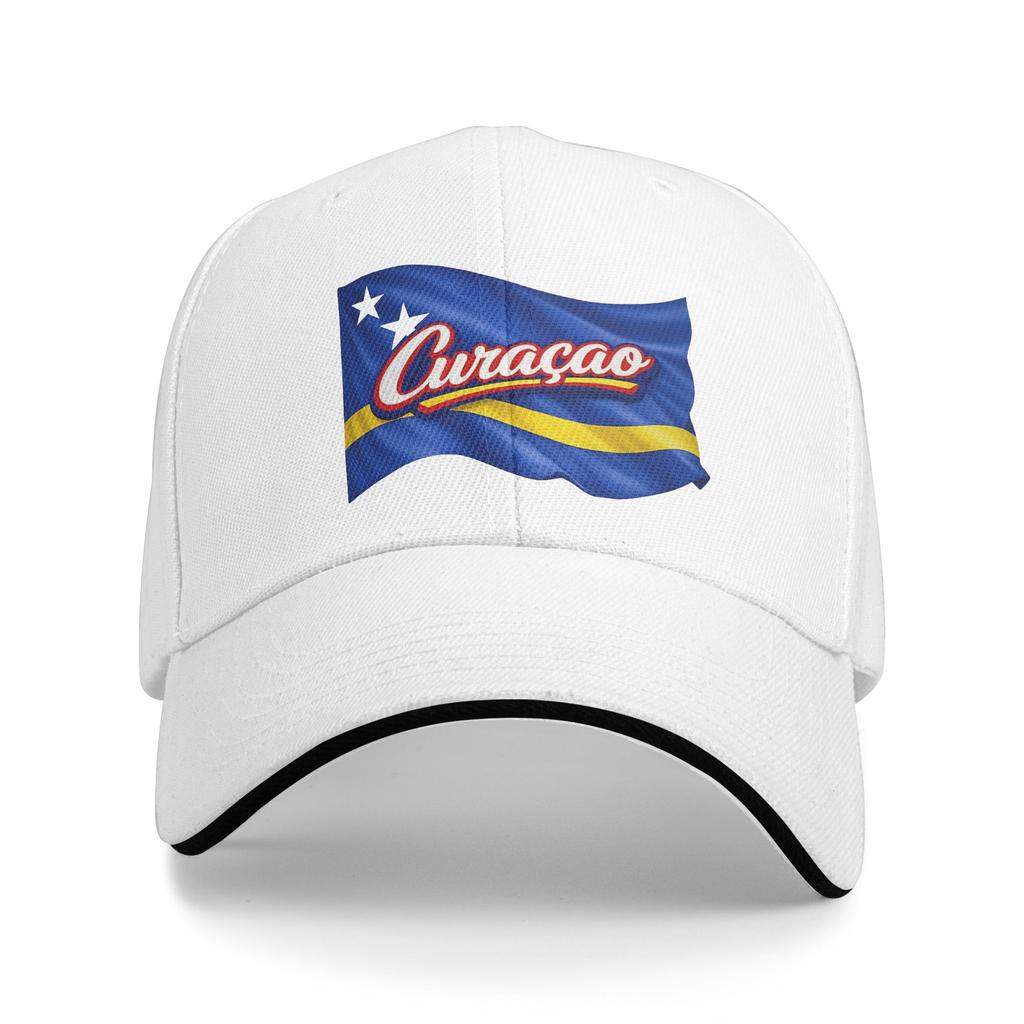 Pulsatilla Curacao Soccer Baseball Caps Fashion Hand Flag Sandwich Cap Unisex Women Breathable Caps Hat Fishing