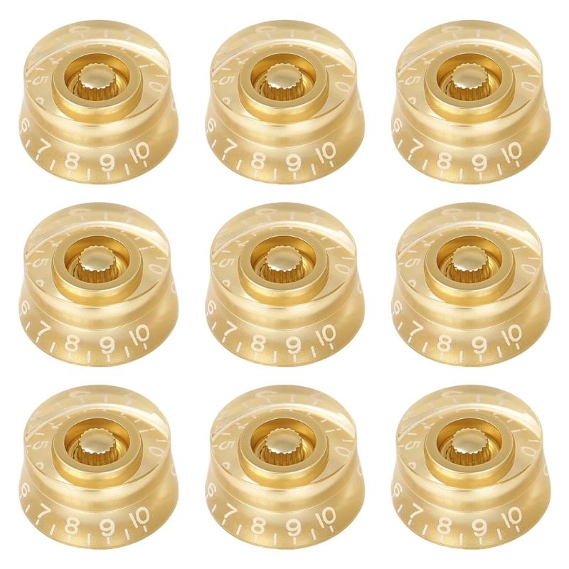 

9Pieces Reinforced Guitar Volumes Knobs High Accuracy Control Smooth Rotation ABS Texture Suitable for Live Performances 1
