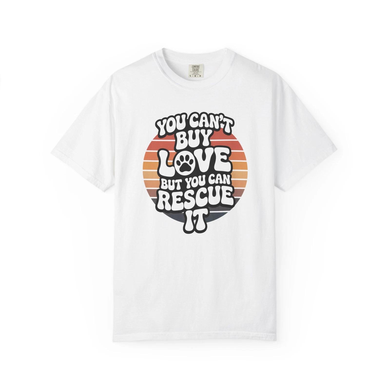 Rescue Love T-Shirt, Animal Lover Tee, Pet Adoption Shirt, Animal Advocates, M