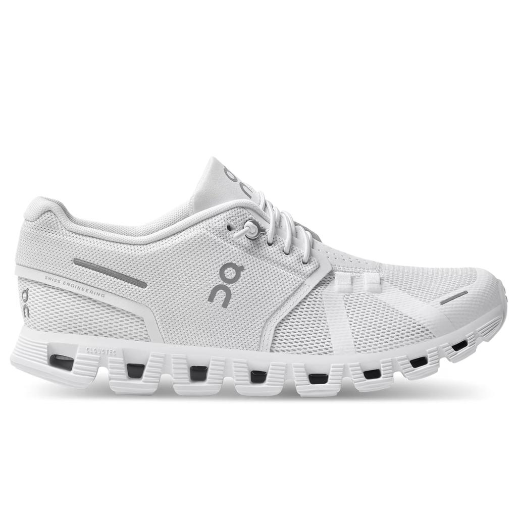 On Cloud 5 All Size C Sneakers, White, Women's, 24.0 cm,