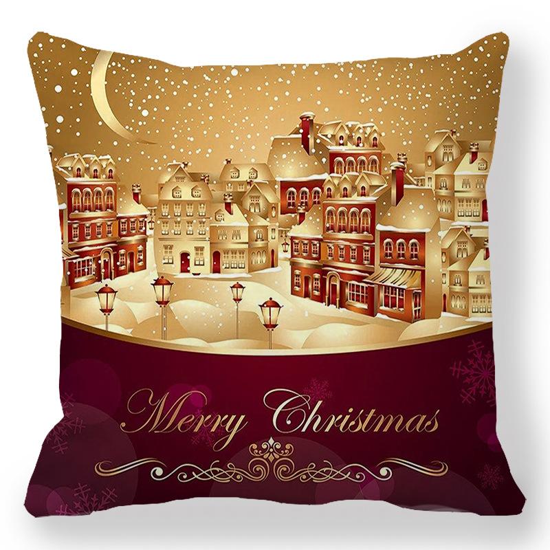 

Christmas Printed Pillowcase, Sofa, Car, Home, Waist Cushion Cover, Pillowcase Holder One Size