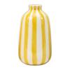 Ornamenti in Ceramica a Forma di Vaso Rotondo Compatto con Strisce Fresche Multicolore Vaso da Libreria per Fiori Decorazione da Tavolo