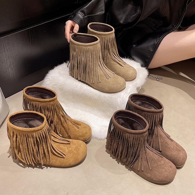 Fashion Flat Inside Heightening Fall Winter 2025 Casual Boots Small Booties