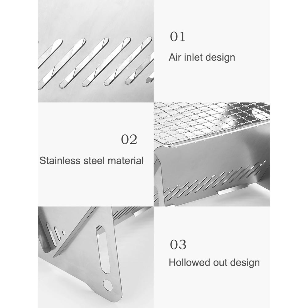 Folding Cassette Stove with Storage Bag Cassette Burners Stove Stainless Steel Mini Cooking Stove for Outdoor Cooking Pincnic