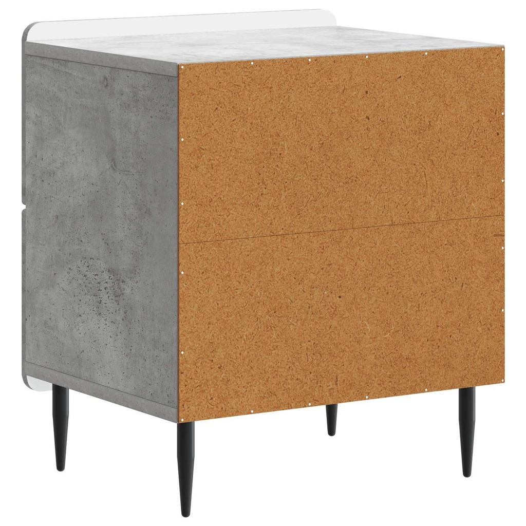 Nightstand Concrete Gray 43 x 34.5 x 49.5 cm Particleboard