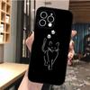 Phone Case For Iphone 14 Pro Max 13 12 11 Pro Max Xr 12 13 Mini 14 Plus 7 8 Se Black Cat Case Funda