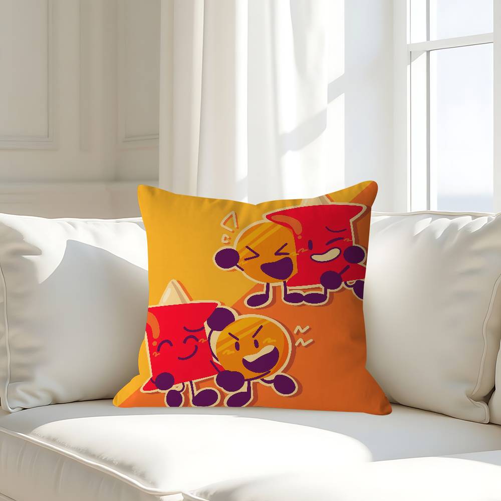 Cartoon B-BFDI Pillow Case Removable Washable Cushion Cover – All-Season Soft Linen
