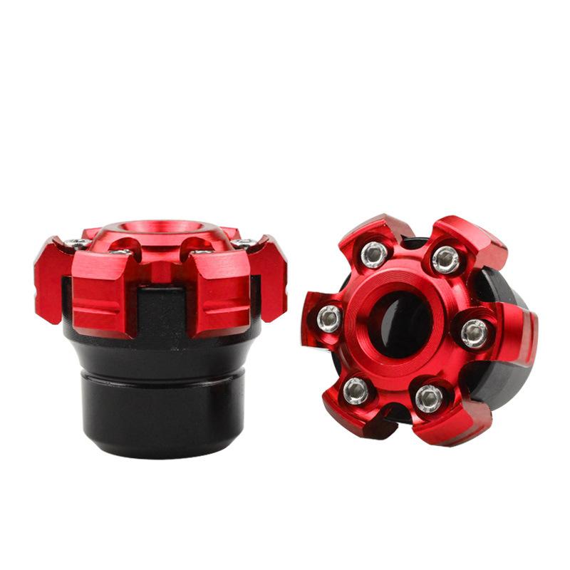 1 Pair Universal Motorcycle Aluminum Anti-fall Shock Absorption CNC Front Fork Cup Modification Tool Anti-collision Bumper
