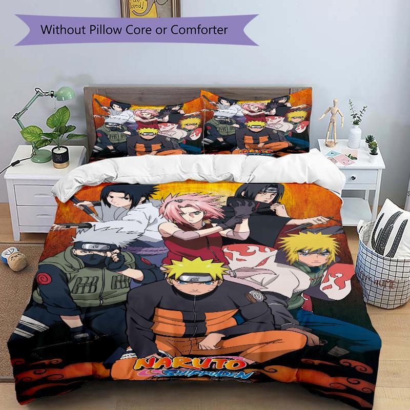 Naruto Team Poster Print 3Pcs Bedding Setduvet Cover With 2 Bedropillowcase Home Birthday Gift