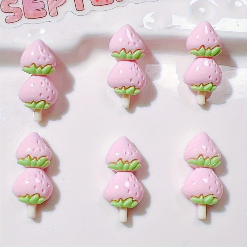 Strawberry Resin Mixed Colors Suitable for DIY Hair Clips and Headband Crafts
