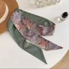 Imitation Silk Print Bag Handle Strap Decoration Scarf Women Neck Tie Bag Headscarves Floral Bands Headband Bag Ribbons