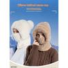 Women's Winter Hat Face Mask and Plush Earrings - Soft and Warm Full Face and Head Cover- Soft Fleece Lining Women's Winter Hat