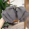Schachbrettmuster Gitter Großer Schleifen Haarspange Federklemme High-End Sommer Pferdeschwanzspange Frische Süße Kopfbedeckung Kreative Kleidung Accessoires