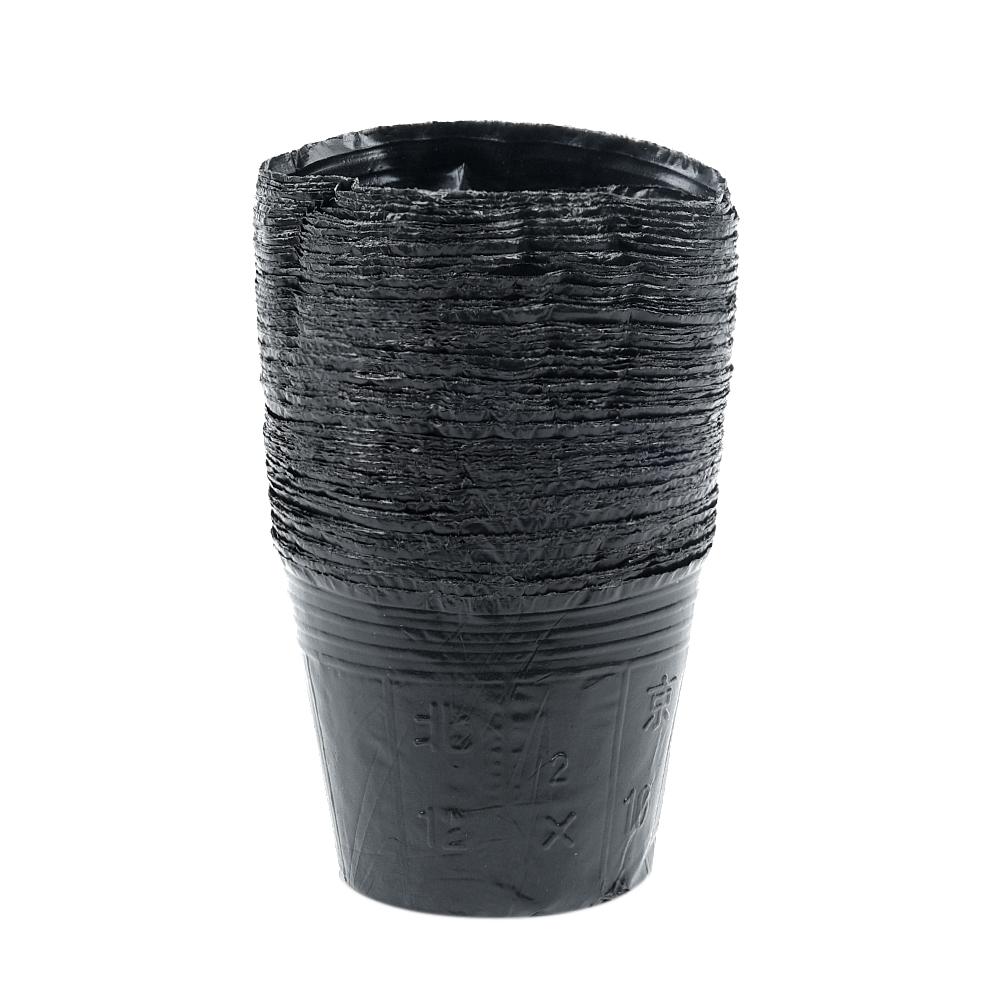 Recipientes para Plantas de Jardim Pacote de 100 unidades Preto com Design Oco no Fundo
