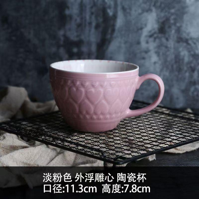 Ceramic Mugs Coffee Cup Breakfast Cereal Cute Ceramic Cup Milk Household Large Capacity Oatmeal Mug Drinkware Home Decor