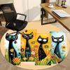 1PC Cat Garden Office Round Area Rug,  Mat Suitable ForOffice, Under Office Chairs Bedroom Living Room Home Decor, Room Deco