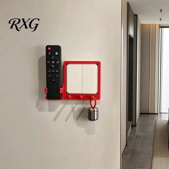 Elegant Wall Mounts Switch Decor Hook, Mounted Space Saving Design, Remote Control Decorative Entryway Hooks Storage Box, Key Holder for Living