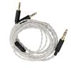 Earphone Cable Replacement Silver Plated Copper 3.5mm To Dual 2.5mm Plug Headphone Sound Wire 1.2m for HE400S HE‑400I