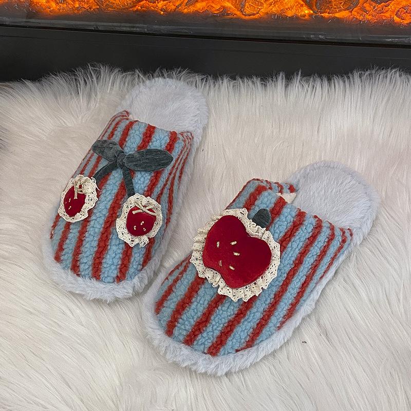 

Mao Mao Women s Cotton Mop Comfortable Casual Winter Personality Couple Fun Kitten Home Contrast Color Cotton Slippers Shoes Stripes 41