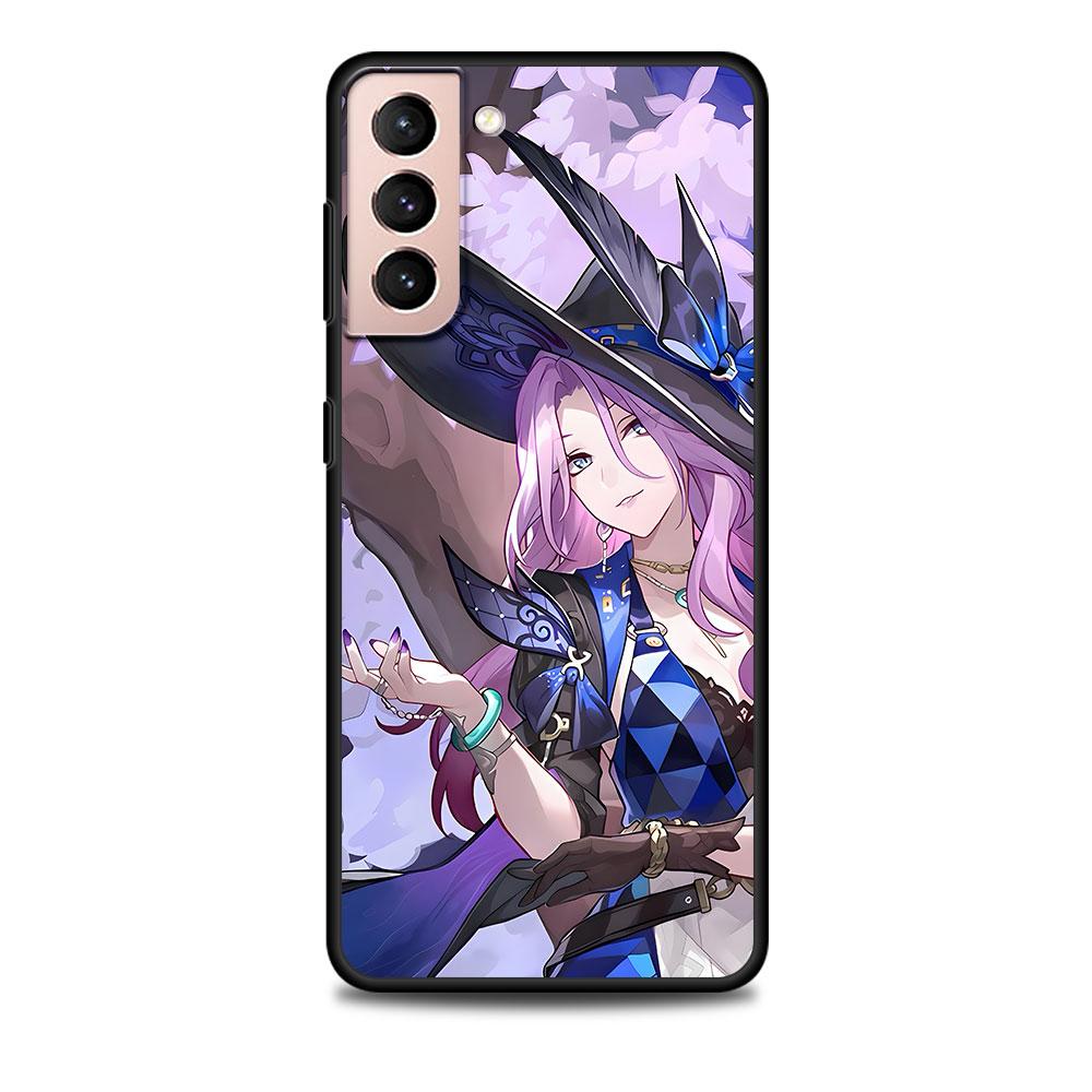 Jade Honkai Star Rail Case for Samsung Galaxy S23 S10e S10 S21 FE S22 S9 S24 Ultra S20 Plus Soft Black TPU Phone Cover Bumper