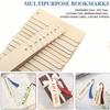 10/30/50/70Pcs Wooden Blank Bookmarks with Tassels Set DIY Wooden Craft Bookmarks Square Tag Wedding Birthday Party Decor