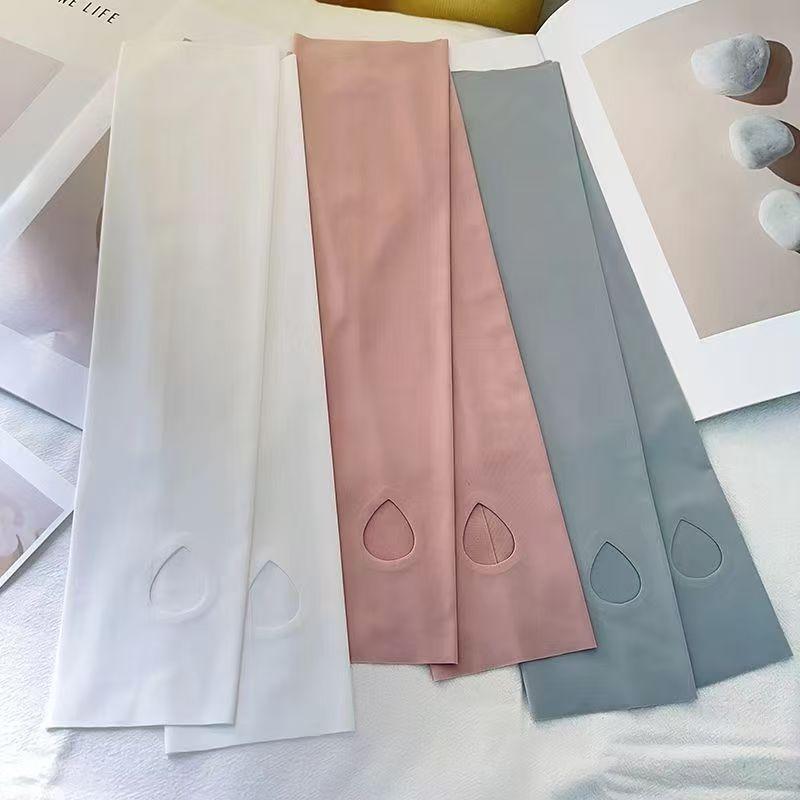 Women Ice Silk Sun Protection Arm Sleeves UV Protection Cooling Breathable Seamless Sun Sleeves for Cycling Outdoor