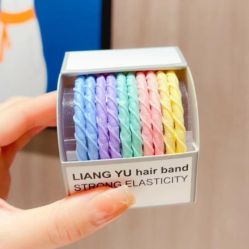 Candy Color Elastic Hair Bands for Women's High Elastic Hair Circle Rope Hair Accessories Headwear Headdress