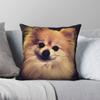 Pomeranian Dog Pillowcase Polyester Linen Velvet Pattern Zip Decor Pillow Case Home Cushion Cover